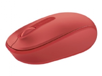 Microsoft Wireless Mobile Mouse 1850 - Mus - høyre- og venstrehåndet - optisk - 3 knapper - trådløs - 2.4 GHz - USB trådløs mottaker - flammerød