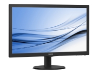 Philips V-line 223V5LHSB2 - LED-skjerm - 22 (21.5 synlig) - 1920 x 1080 Full HD (1080p) @ 60 Hz - 200 cd/m² - 600:1 - 5 ms - HDMI, VGA - teksturert svart, svart hårstrek