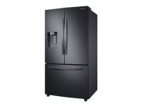 Samsung RF23R62E3B1 - Kjøleskap/fryser - fransk dør underfryser med vannautomat, isdispenser - bredde: 90.8 cm - dybde: 78.8 cm - høyde: 177.7 cm - 630 liter - Klasse F - premium black steel