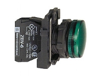 SCHNEIDER ELECTRIC Signallampe komplet med LED i grøn farve og 24VAC/DC forsyning