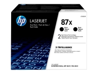 HP 87X - 2-pack - Høy ytelse - svart - original - LaserJet - tonerpatron (CF287XD) - for LaserJet Managed E50045 LaserJet Managed Flow MFP E52545