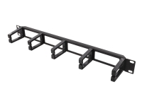 DELTACO - Rackkabelstyringspanel - svart - 1U - 19