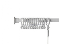 Erica2000 forskydelig stang - 70-170cm, Kompl. m. 12 ringe og 2 rossetter, HVID