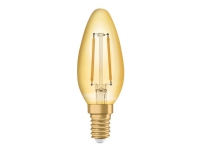 OSRAM Vintage 1906 Classic B - LED-filamentlyspære - form: B35 - E14 - 1.5 W (ekvivalent 12 W) - klasse G - varmt hvitt lys - 2400 K - gull