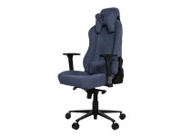 Arozzi Vernazza Soft Fabric - Stol - ergonomisk - armlener - T-formet - tipping - roterende - metall, aluminium, stoff - svart, blå