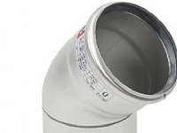 Blücher bøjn.45.0gr.110mm - m.O-ring. AISI 316L.Syrefast stål