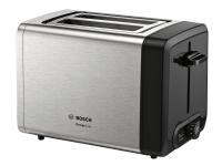 Bosch DesignLine TAT4P420 - Brødrister - 2 skive - 2 Spor - rustfritt stål / svart
