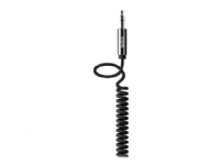 Belkin MIXIT Coiled Cable - Lydkabel - ministereojakk hann til ministereojakk hann - 1.8 m - svart