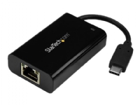 StarTech.com USB C to Gigabit Ethernet Adapter/Converter w/ PD 2.0, 1Gbps USB 3.1 Type C to RJ45/LAN Network w/ Power Delivery Pass Through Charging, TB3 Compatible/ MacBook Pro Chromebook - USB Type-C to Ethernet (US1GC30PD) - Nettverksadapter - USB