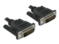 Delock - DVI-kabel - dobbeltlenke - DVI-D (hann) til DVI-D (hann) - 50 cm