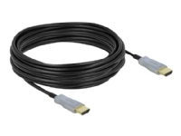 Delock - High Speed - HDMI-kabel - HDMI hann til HDMI hann - 25 m - fiberoptisk - svart - 4K-støtte, Active Optical Cable (AOC)