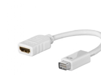 Goobay Mini DVI M - HDMI F, SB, Mini-DVI, HDMI Type A (Standard), Hankjønn, Hunkjønn, Hvit, 1 stykker