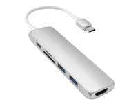 Satechi Slim Type-C Multi-Port Adapter V2 - Dokkingstasjon - USB-C
