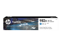 HP 982X - 116 ml - Høy ytelse - cyan - original - PageWide - blekkpatron - for PageWide Enterprise Color 765, MFP 780 PageWide Enterprise Color Flow MFP 785