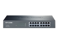 TP-Link TL-SG1016D 16-Port Gigabit Switch - Switch - ikke-styrt - 16 x 10/100/1000 - stasjonær