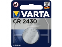 VARTA Electronic batteri Lithium 3,0V, 280mAh, CR2430 Ø24,5mm, højde 3,0mm