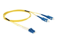 Delock - Nettverkskabel - LC-enkeltmodus (hann) til SC-enkeltmodus (hann) - 1 m - fiberoptisk - 9 / 125 micron - OS2 - halogenfri - gul