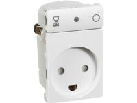 LAURITZ KNUDSEN LK FUGA® indsats Timer stikkontakt 1,5 modul, 2 pol med jord 10A - Hvid Tids indstilling fra 00:05 til 10:55 (tt:mm).