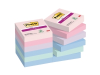 Super sticky notes post-it® soulful, 47,6 x 47,6 mm, pakke a 12 stk