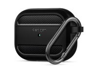 Spigen ASD00540, Etui, Apple, AirPods Pro, Termoplastisk polyuretan (TPU), Svart, Riperesistent, Sjokkresistent