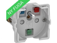 LAURITZ KNUDSEN FUGA® stikkontakt 2-pol med pindjord 1 modul, uden afdækning.