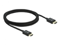 Delock - Ultra High Speed - HDMI-kabel - HDMI hann til HDMI hann - 2 m - koaksial - svart - 8K-støtte