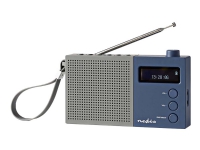 Nedis RDDB2210BU - Bærbar DAB-radio - grå, blå