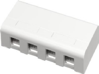 LAURITZ KNUDSEN Montageboks Softline 2½ modul For 4 stk. Actassi® konnektor Farve: hvid