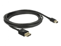 Delock - DisplayPort-kabel - DisplayPort hann til Mini DisplayPort hann - 2 m - svart - 8K-støtte