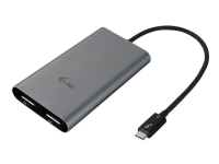 i-Tec Dual Display Port Video Adapter - Ekstern videoadapter - Thunderbolt 3 - 2 x DisplayPort