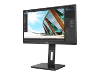 AOC 22P2Q - LED-skjerm - 22 (21.5 synlig) - 1920 x 1080 Full HD (1080p) @ 75 Hz - IPS - 250 cd/m² - 1000:1 - 4 ms - HDMI, DVI, 2xDisplayPort, VGA - høyttalere - svart