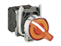 Harmony drejeafbryder komplet med LED og 2 faste positioner i orange 24VAC/DC 1xNO+1xNC, XB4BK125B5