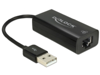 Delock Adapter USB 2.0 > LAN 10/100 Mb/s - Nettverksadapter - USB 2.0 - 10/100 Ethernet