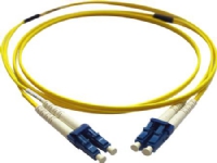 Patchkabel LC-LC 9/125 OS2 singlemode, duplex, længde: 10,0 meter, farve: gul med LSZH kappe