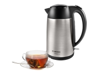 Bosch DesignLine TWK3P420 - Kjele - 1.7 liter - 2.4 kW - rustfritt stål / svart