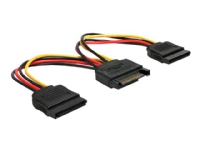 Delock - Strømkabel - SATA-strøm (hann) til SATA-strøm (hunn) - 15 cm - rett kontakt - for Delock PCI Express Card