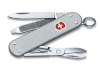 Victorinox Taschenmesser Classic Alox, Nagelfeile, Schraubendreher, Ring, Klinge, Schere,, Slip joint knife, Multi-tool knife, 6 mm