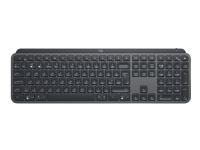 Logitech MX Keys Advanced Wireless Illuminated Keyboard - Tastatur - bakbelysning - Bluetooth, 2.4 GHz - QWERTY - Storbritannia