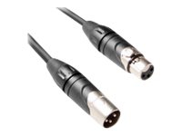 MicroConnect - Lydforlengelseskabel - XLR3 hunn til XLR3 hann - 3 m - svart