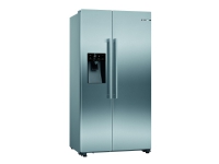 Bosch Serie | 6 KAD93VIFP - Kjøleskap/fryser - side-ved-side med vannautomat, isdispenser - bredde: 90.8 cm - dybde: 70.7 cm - høyde: 178.7 cm - 533 liter - Klasse F - rustfritt stål