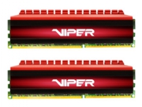 Patriot Extreme Performance Viper 4 Series - DDR4 - sett - 16 GB: 2 x 8 GB - DIMM 288-pin - 3000 MHz / PC4-24000 - CL16 - 1.35 V - ikke-bufret - ikke-ECC - sort / rød