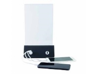 Powerbank Securit med 1 kabel til opladning med Plakat ramme Klar/Sort,5 stk/pk