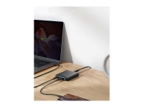 Anker PowerPort Atom III Slim - Strømadapter - AC 100-240 V - 65 watt - utgangskontakter: 4 - Europa - svart