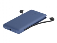 Belkin BOOST CHARGE PLUS - Strømbank - 10000 mAh - 23 watt - Fast Charge - 2 utgangskontakter (Lightning, USB-C) - midnattsblå