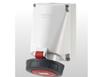 MENNEKES 136A, 5P, 6 timer, Sort, Rød, Hvit, IP67, 400 V, 63 A