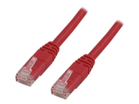 DELTACO - Koblingskabel - RJ-45 (hann) til RJ-45 (hann) - 3 m - UTP - CAT 6 - rød