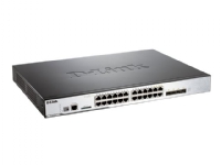 D-Link DWS 3160 - Switch - Styrt - 20 x 10/100/1000 (PoE) + 4 x kombo-Gigabit SFP - rackmonterbar - PoE