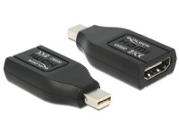 Delock - HDMI-adapter - Mini DisplayPort hann til HDMI hunn - svart