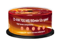 MediaRange - 25 x CD-RW - 700 MB (80 min) 12x - murstein