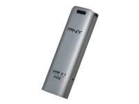 PNY Elite Steel - USB-flashstasjon - 64 GB - USB 3.1